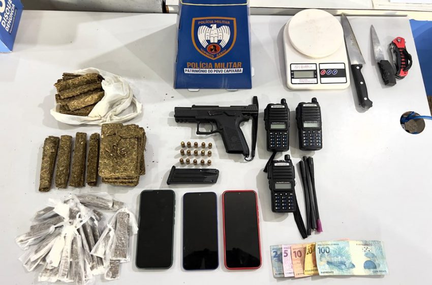  Polícia apreende drogas, arma e detém três suspeitos no Morro do Romão em Vitória