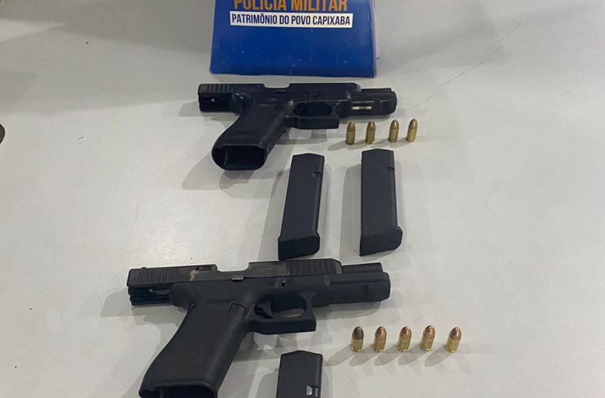  Polícia Militar detém suspeitos de cometer homicídio e apreende armas em Vitória