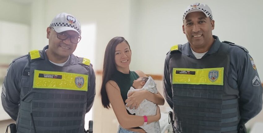  Equipe do Batalhão de Trânsito da Polícia Militar salva criança engasgada em Serra