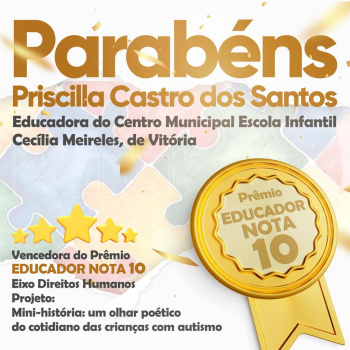 Professora de Vitória ganha Oscar da educação