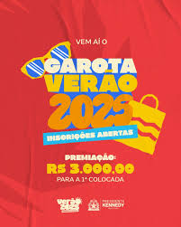  Concurso Garota Verão 2025 de Presidente Kennedy com inscrições abertas