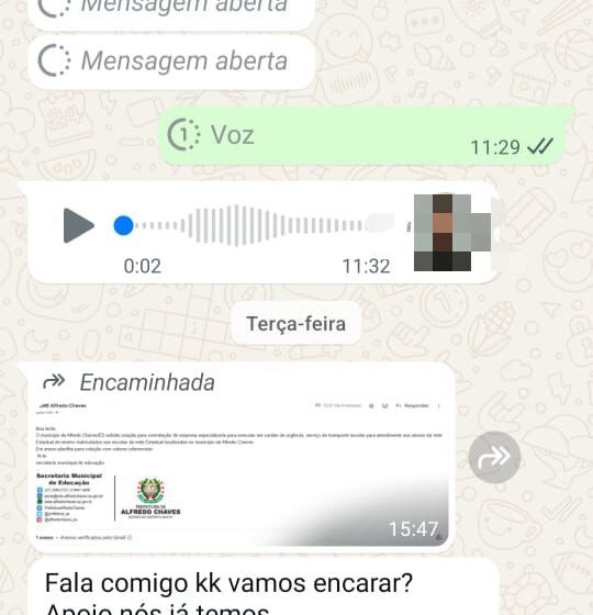  Suspeita de favorecimento na educação de Alfredo Chaves
