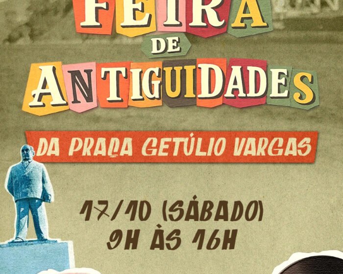  Praça Getúlio Vargas recebe segunda edição da Feira de Antiguidades neste sábado (17)